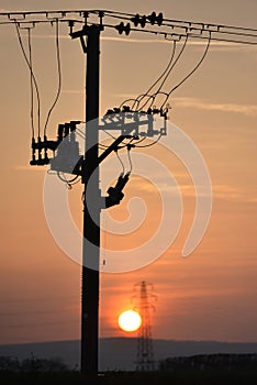 Sunset pylons