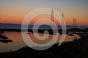 Sunset Pylons & Mountain