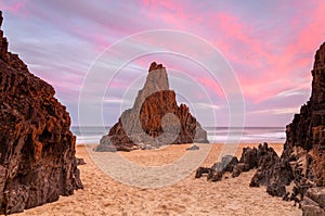 Sunset at the pyrmid rock on south coast of NSW