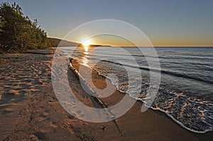 Sunset on a Quiet Lakeshore