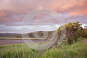 Sunset Rainbow at Aire River on the Great Ocean Road