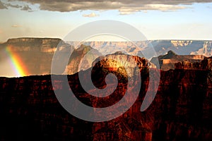 Sunset Rainbow in Grand Canyon