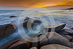 Sunset at Rayong beach