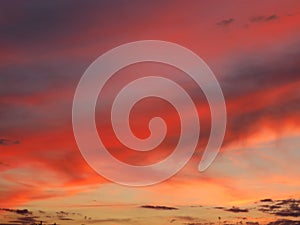 Sunset red clouds sunset reflection sunlight photo