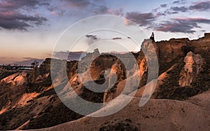 Sunset in the Red valley of Cappadocia