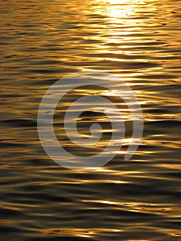 Sunset reflected on the water