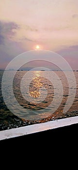 Sunset reflection on the sea