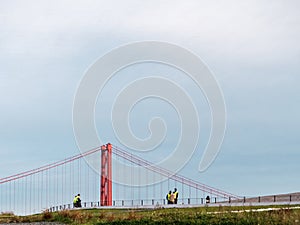 Sunset Reverie - Viewpoint Admiration of 25 de Abril Bridge