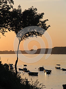 Sunset on the river