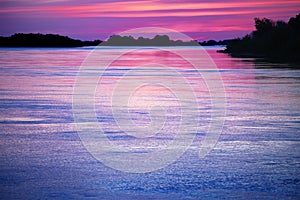 After sunset on river