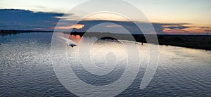 Sunset at river borneo