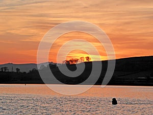 Sunset on the River Teign, Devon