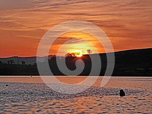 Sunset on the River Teign, Devon