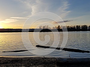 Sunset on the river time to fish