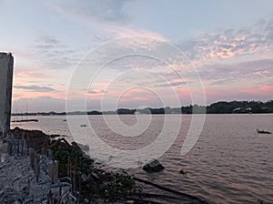 Sunset in the river today