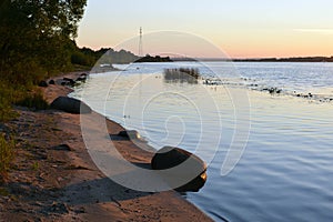 Sunset on the River Volga, Yaroslavl region