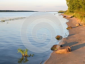 Sunset on the River Volga, Yaroslavl region