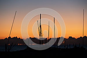 Sunset in the Riviera Romagnola beach