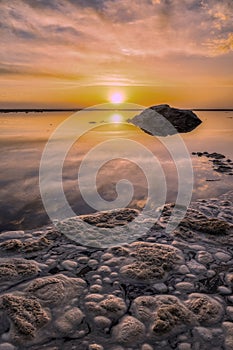 Sunset at a Rocky Beach, Northern California Coast