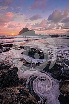 Sunset at a Rocky Beach, Northern California Coast