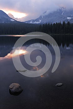 Sunset in Rocky Mountains