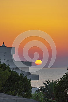 Sunset in Rodi Garganico, National park Gargano, Apulia, Italy