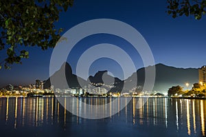 Sunset at Rodrigo de Freitas Lagoon. photo