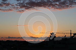Sunset from rooftop in quarantine