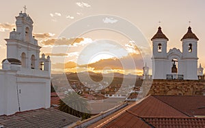 Sunset from Rooftop in Sucre, Bolivia