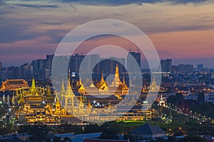 sunset at the Royal funeral pyre for King Bhumibol Adulyadej