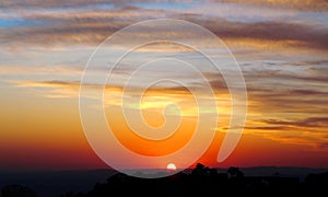 Sunset in SÃ£o ThomÃ© das Letras, Minas Gerais, Brazil photo