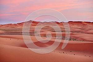 Sunset at Sahara Desert, Merzouga, Morocco