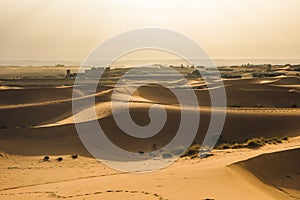 Sunset in the Sahara Desert seen from Morocco