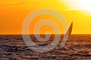 Sunset sailboat