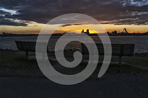 Sunset on the Saint Lawrence Seaway photo