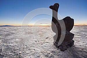 Sunset in Salinas Grandes in Jujuy, Argentina