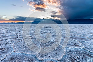 Sunset Salt Flats at Death Valley National Park