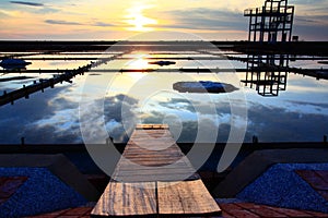 Sunset on Salt Pan