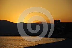Sunset in samos, greece