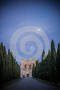 Sunset on San Galgano Abbey, Tuscany