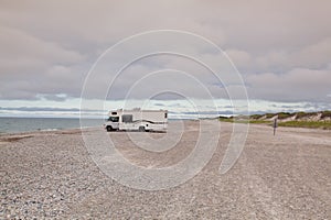 Sunset in the sand dunes beach on the Cape Cod National Seashore