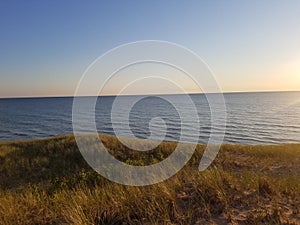 Sunset and sandy shorelines