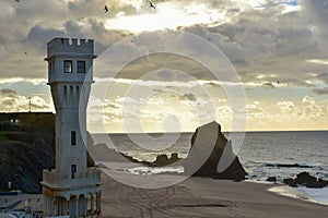 Sunset at Santa Cruz beach - Portugal