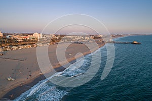 Sunset in Santa Monica, Los Angeles, California photo