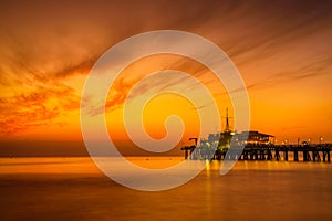 Sunset from Santa Monica Pier in Los Angeles