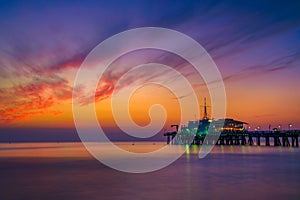 Sunset from Santa Monica Pier in Los Angeles