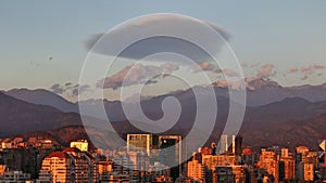 Sunset in Santiago Chile