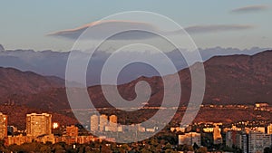 Sunset in Santiago Chile