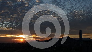 Sunset in Santiago Chile