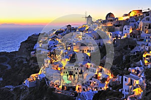 Sunset at Santorini island